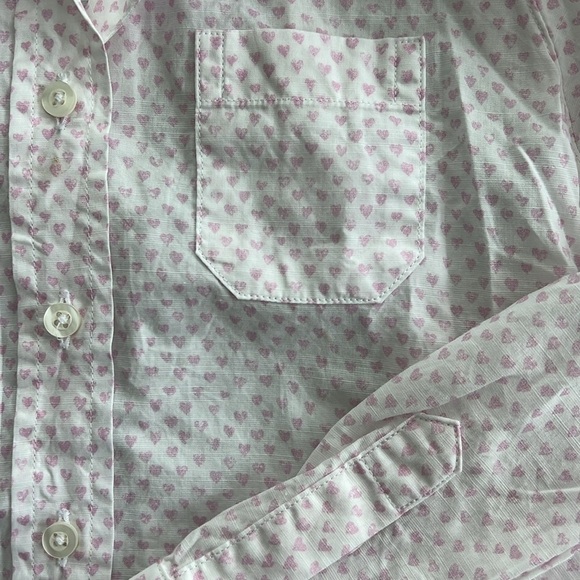 Grayson the hero pale pink heart button down shirt - Picture 2 of 7